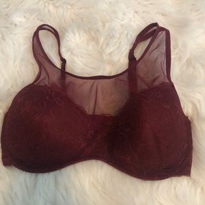Burgundy Lace Bra 38DD